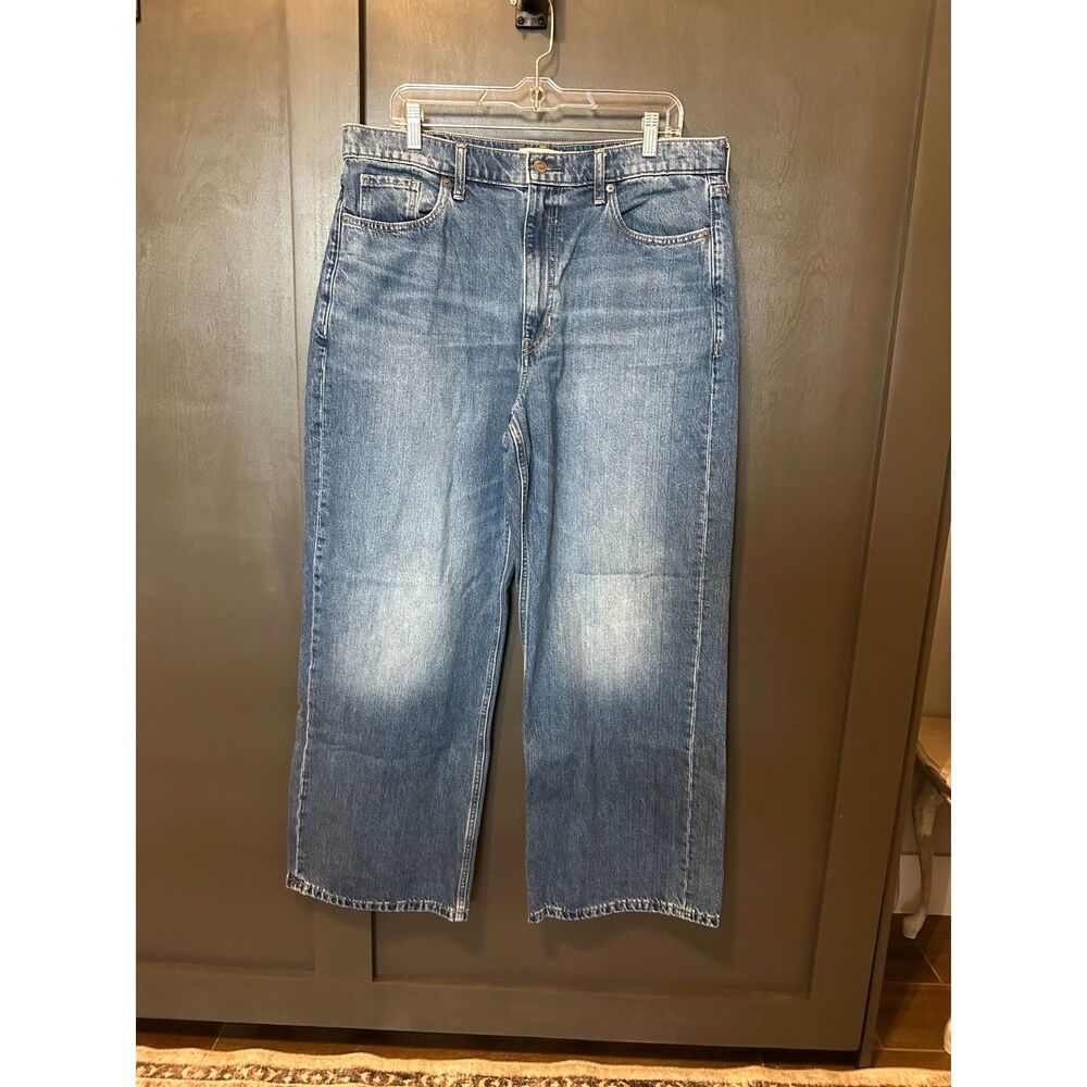 BR (Banana Republic) Women's High-Rise Rigid Wide-Leg Jeans Size 33